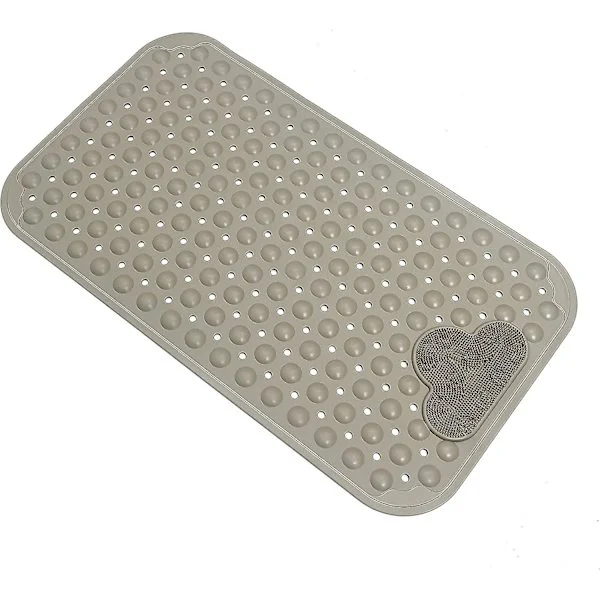 40cm*70cm Badematte Dusjmatte Antislipp Badematte Med Sugkopper Badematte For Badekar Baderommatte Maskinvaskbar (Lys Brun)