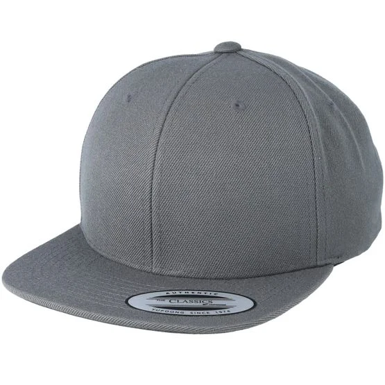 Yupoong - Kids Dark Grey Snapback Snapback Grey Cap - @ Hatstore