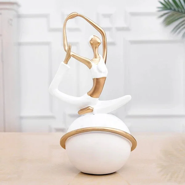 Yogafigurer Yogastillingsskulpturer HVIT D D Vitamin D-D