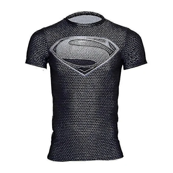 Superhero Punisher Kort Erme Sport T-skjorte Trening 3d Kompresjon Hurtigtørkende Trening Herre Løpe Gym Fitness Topp Rashgard