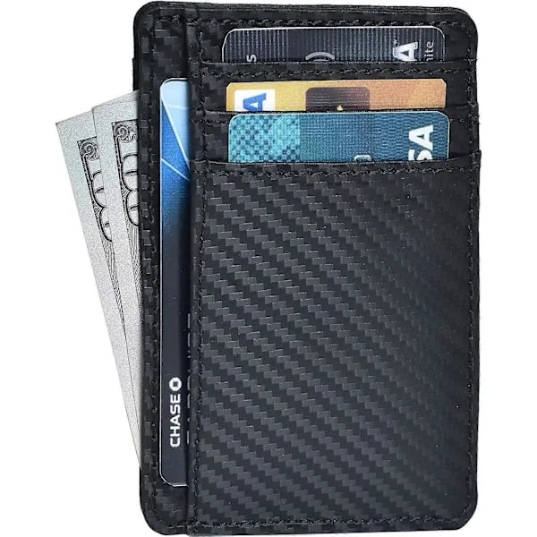 Minimalist Genuine Leather Wallets for Men and Women, Front Pocket Card Holder