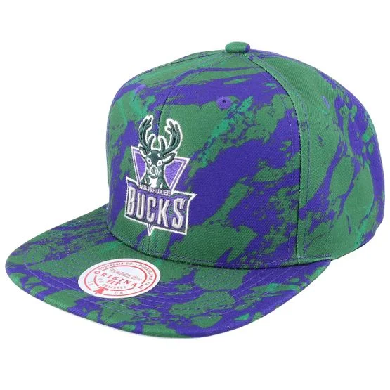 Mitchell & Ness - Verde snapback Gorra - Milwaukee Bucks Down For All Green Snapback @ Hatstore