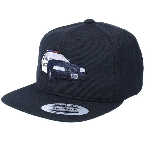 Kiddo Cap - Černá snapback Kšiltovka - Kids La Police Car Black Snapback @ Hatstore