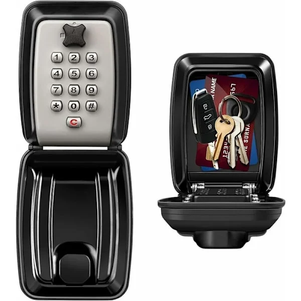 Outdoor Secure Key Box, Large Wall-Mounted Key Lock Box with 12-Digit Code – Waterproof, Rust-Proof, Secure and Robust Key Box