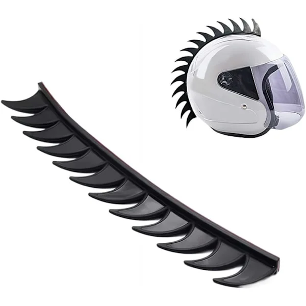 Hjelm Mohawk Parykk Selvklebende Mohawk Hårstykke Dekor til Motorsykkel Sykkel Ski Snowboard Hjelm (Hjelm Ikke Inkludert)