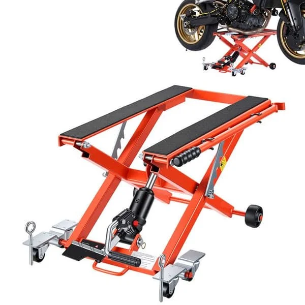 Hydraulisk Crossover Motorcykellift - Duoku - Belastningsevne 499 kg, Løfteområde 12-38,5 cm