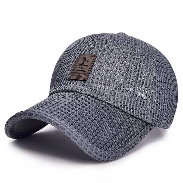 Summer Mesh Baseball Cap For Men Justerbare Pustende Caps Menn