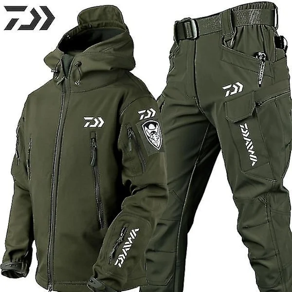 Miesten Tactical Tuulenpitävä Vedenpitävä Takki Special Forces Soft Shell -kalastuspuku Miesten armeijan taisteluhousut Miesten kalastustakit