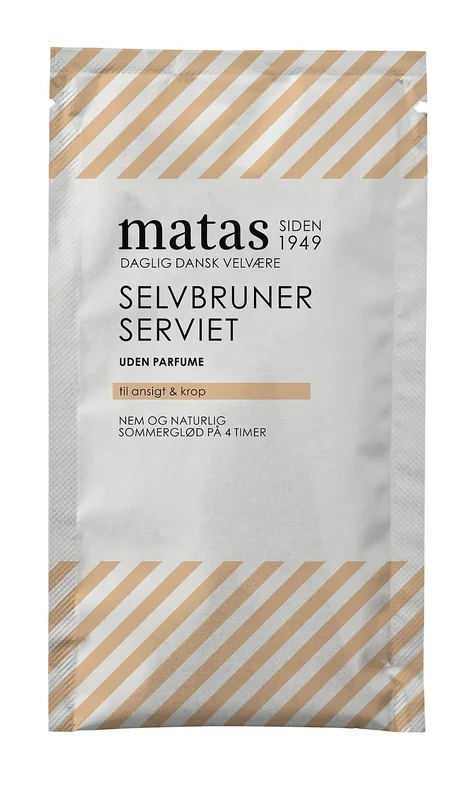 3 for 2 - Matas Striber Selvbrunerserviet Uden Parfume 1 stk., Hudpleje, Solcreme & Solpleje, Selvbruner