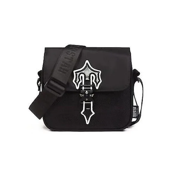 2023 Unisex Postman Bag Mode Messenger Bag Oxfordtyg Hip Hop Bag-yky svart reflex