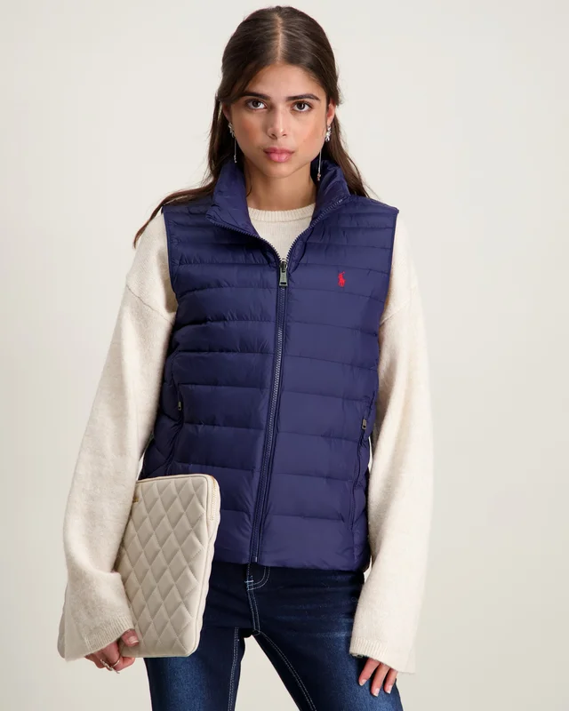 Polo Ralph Lauren P-Layer 2 Packable Quilted Vest Niebieski Kamizelki Dziewczyna - Kids Brand Store