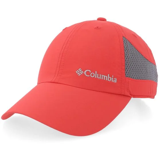 Columbia - Tech Shade Ii Hat Poppy Red Dad Cap Unconstructed Red Cap - @ Hatstore