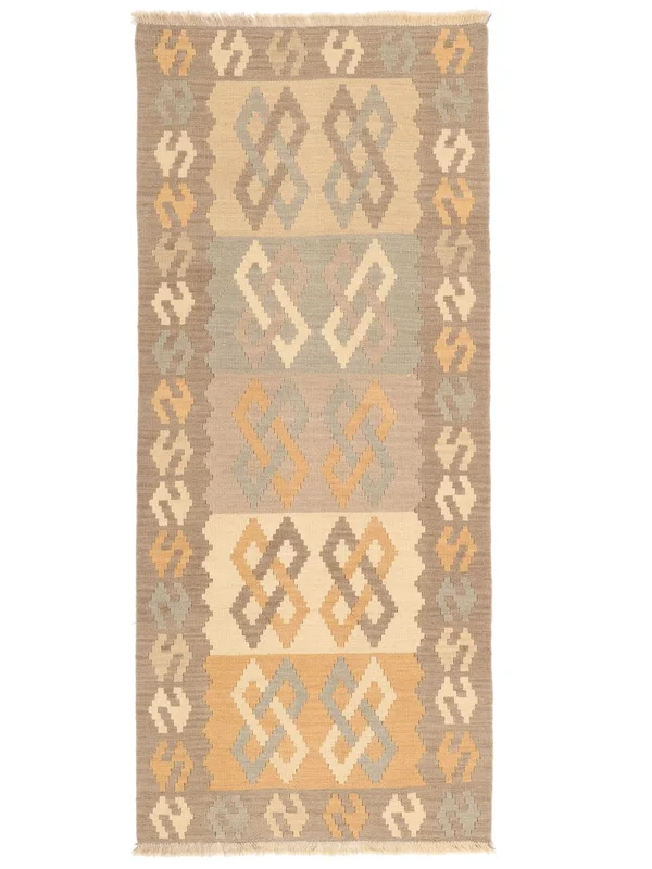 Oriental Light Nomad Kilim Rug 84X194 Runner Orange/Beige (Wool, )