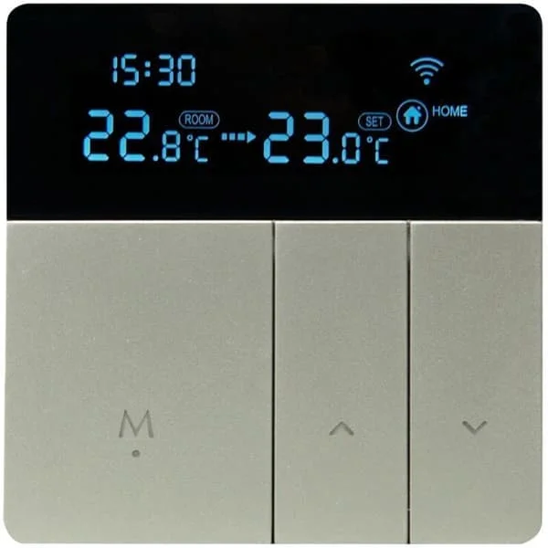 Smart termostat, varmetermostat, elektrisk gulvvarmetermostat, 16A WiFi, grå elektrisk gulvvarme termostat,