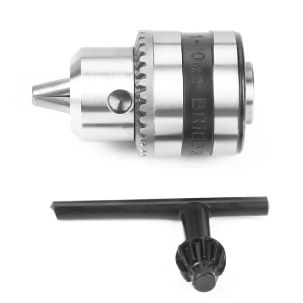 Nyckeltyp borrchuck i rostfritt stål Mini elektrisk borrchuck med nyckel för partiell fastsättning 1,0-10 MM 3/8-24UNF