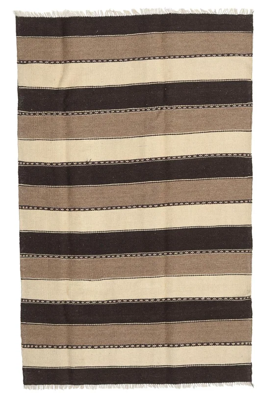 Hand Woven Kilim Rug 120X192 Oriental Wool Brown/Beige Small