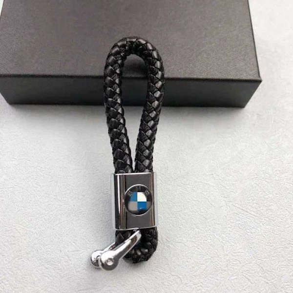 Stilren handvävd bil-logotyp nyckelring - Elegant unisex nyckelhållare för män och kvinnor Toyota{BT} Toyota