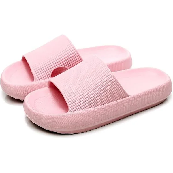 Tofflor - Snygga & Mjuka för Kvinnor/Män - flera färger (kända som Happy Flops) Rosa-FA- Rosa
