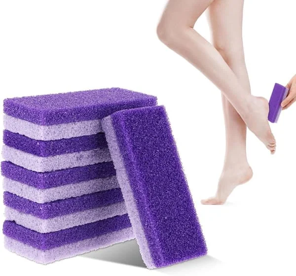 6 fotfilar - Pimpsten för fötter, förhårdnadsborttagare, exfolierande pedikyrverktyg - 12*5*2.5 cm - Lila
