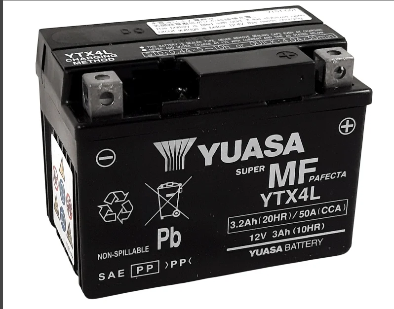Yuasa YT-Series AGM-batteri – Sök efter motorcykel - MBK Booster 50 1990-2003
