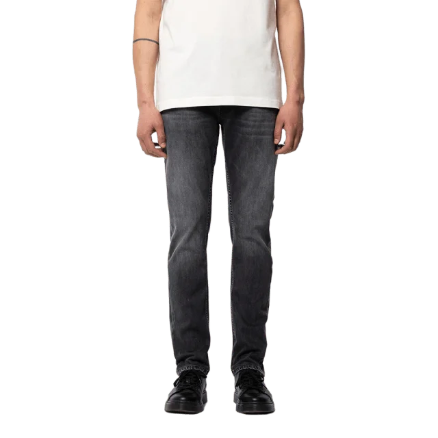 Nudie Jeans Lean Dean Black Eyes Herr Svart L32-W32