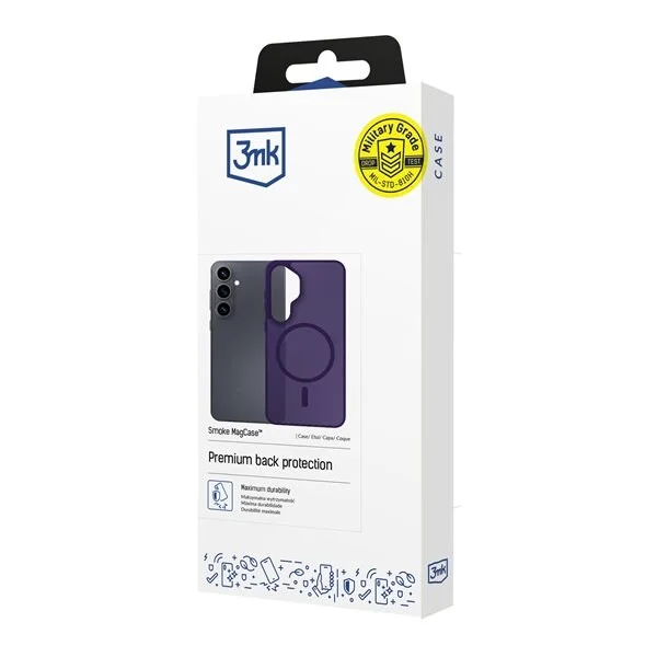 3mk Smoke MagCase Galaxy S25 Ultra - violetti - läpikuultava Samsung Galaxy S25 Ultra -kotelolle