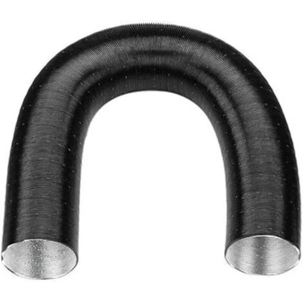 75 mm varmluftinntaksrør – Uttrekkbar kanal opptil 800 mm – Slag- og korrosjonsbestandig aluminium – For 2000W/6000W varmeovner
