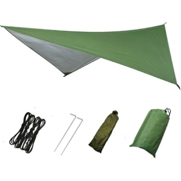 Hengekøye Camping Camping Tarp Rainfly, Vanntett Telt Fotavtrykk Fotavtrykk Ørepropper Baldakin Tog Stier Piknik