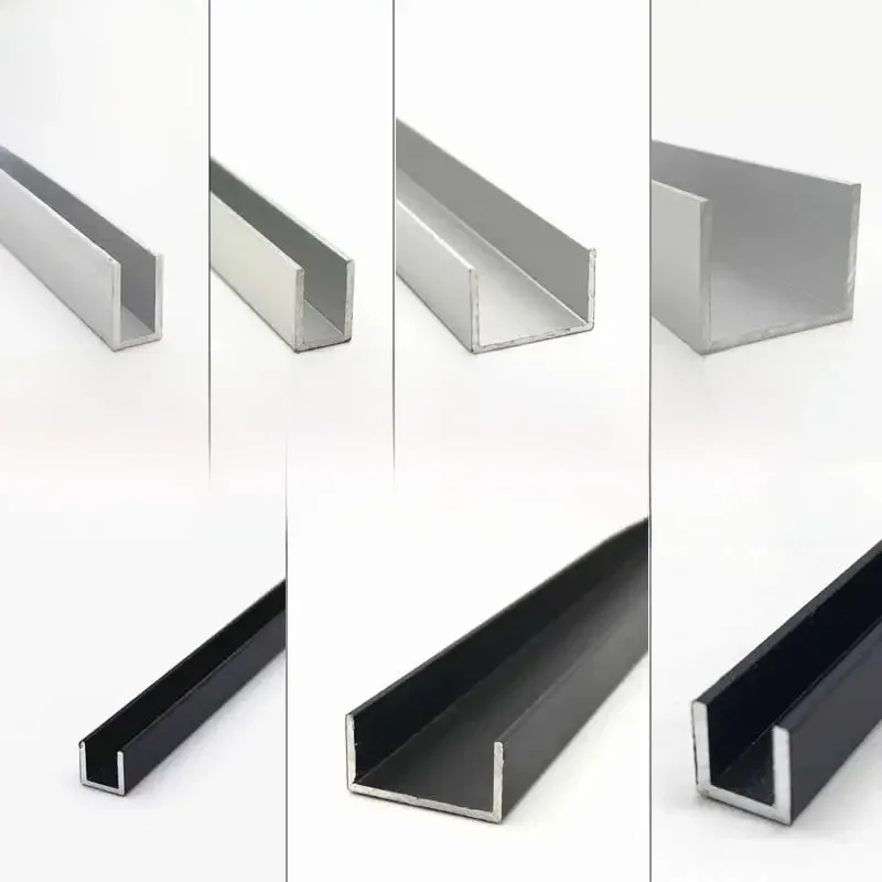 AliExpress - Canal en U en aluminium, rainure équilatérale, rail de guidage en aluminium, panneau de bois, fente pour carte, fermeture de bordure 