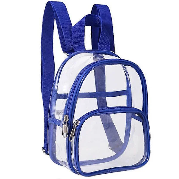 Clear Mini Backpack Approved for Stadiums, Waterproof Transparent Backpack for Work, Security Checks, Travel, Concerts & Sporting Events