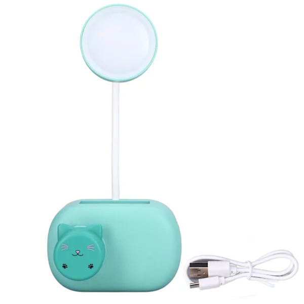 Table Lamp Flexible Hose Foldable Portable Stylish Lovely Lighting Tool for Dorms Office E39 Kitten Blue