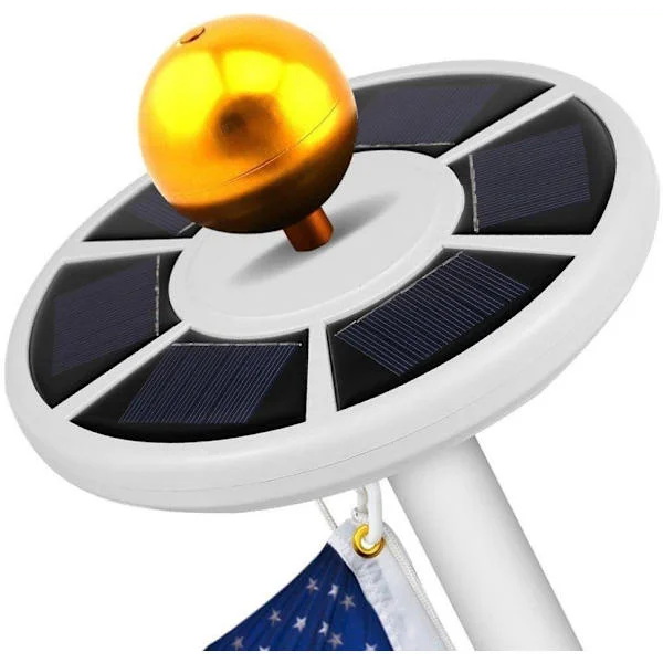Solcellsdriven flaggstångsbelysning, 26 LED, vattentät