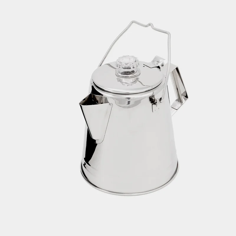 Percolator GSI Glacier Stainless Coffee Percolator 8 Cup, roestvrij staal, 1 liter