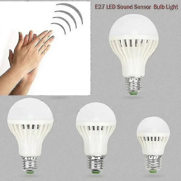 220/110v 3w 5w 7w 12w Lyd/stemme Sensor Led Pære Pir Bevægelses Induktions Lys2