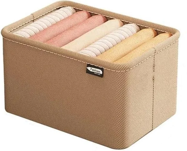 Wardrobe Storage, 35x25x22cm Desktop Storage Basket, Foldable Storage Box for Clothes, Drawer Organizer, Storage Box