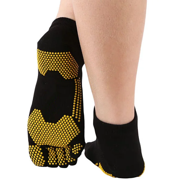 Men's Open Toe Sports Socks Comfortable Non-Slip Grip Socks Breathable Comfortable Yoga Socks Full Wrapped