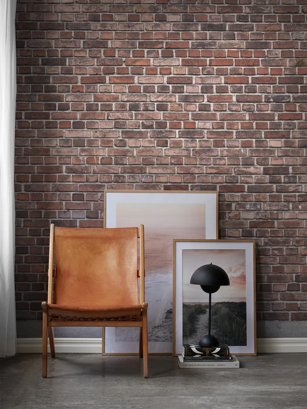 Boråstapeter Brick Wall Brun Tapet
