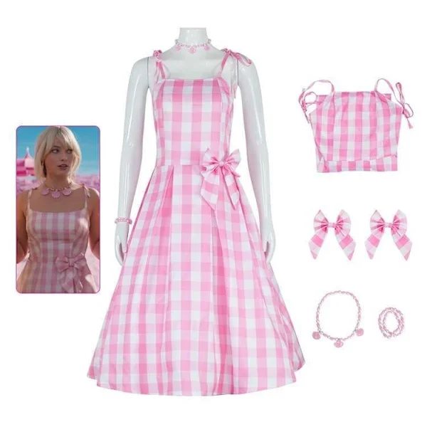 [RM][RM]Barbie - Kostyme - Kjole - Cosplay Halloween - Rosa
