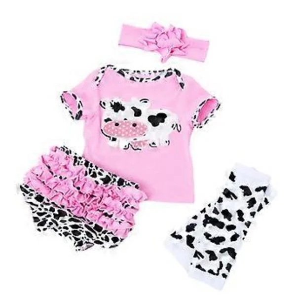 4 st Reborn Baby Flickdocka Kläder Flickor Rosa Kläder för 20"-22" Reborn Docka
