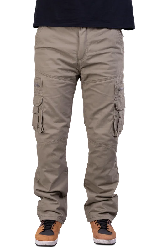 Pantalon Moto Cargo Course Renforcé Aramide Coupe Ample Beige W32 x L34