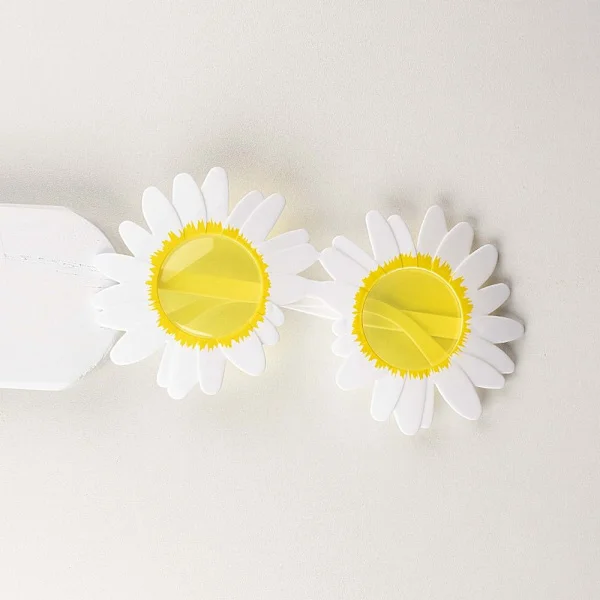 Blomsterbriller Daisy Shades HVIDE GULE LINSER GULE LINSER