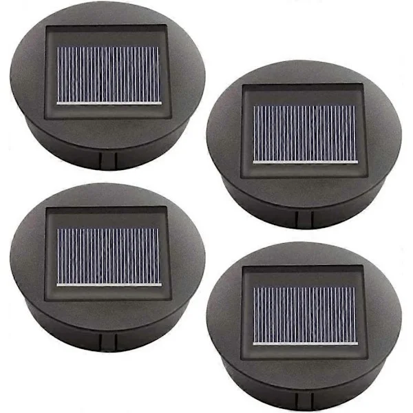 4-pak Solcelle Udskiftningslys med LED-pærer, Solcelle Loftlys Udskiftning, LED Solpanel Sha