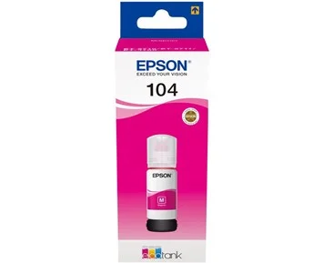 Epson Epson Ink 104 EcoTank Magenta - Magenta påfyllnadsbläck Epson T104