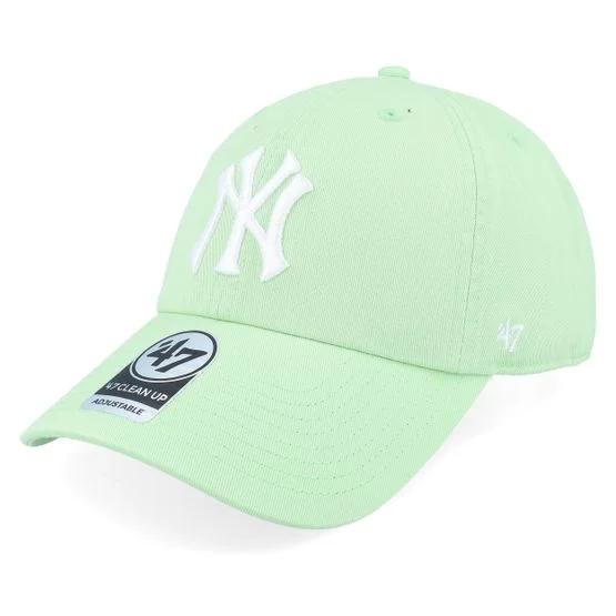 47 Brand - MLB Grün Unconstructed Cap - New York Yankees MLB Clean Up Cap Aloe Dad Cap @ Hatstore