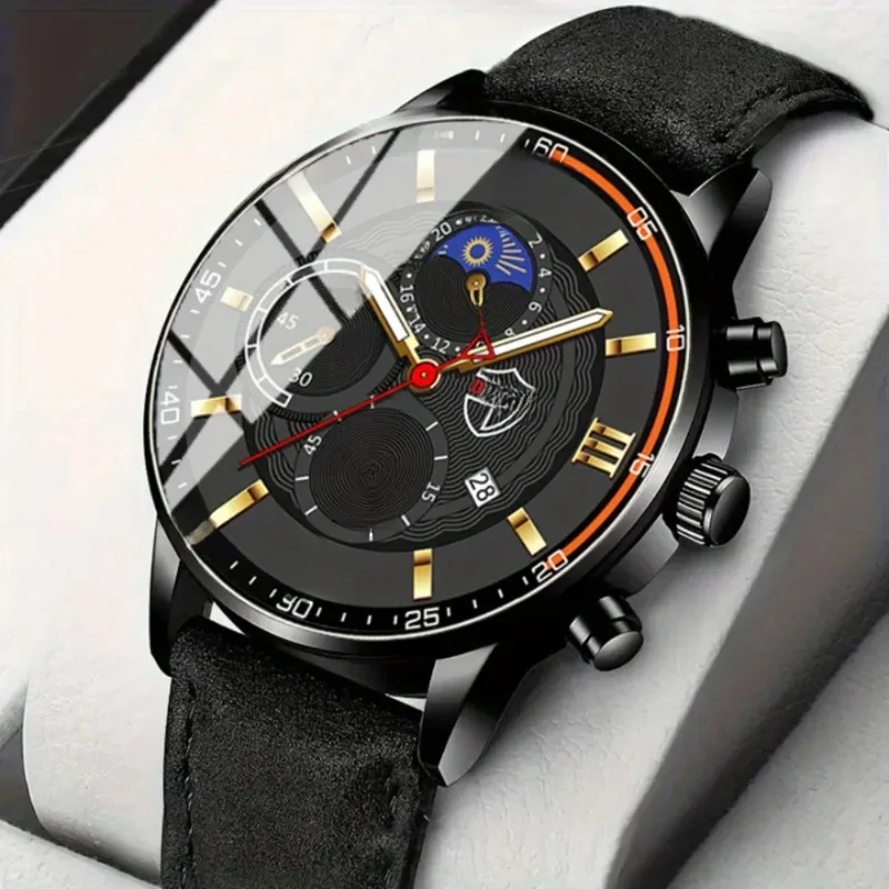 AliExpress - Montre d'affaires de mode pour hommes montres analogiques en cuir PU pour hommes montre-bracelet à Quartz classique pour hommes cadeau de