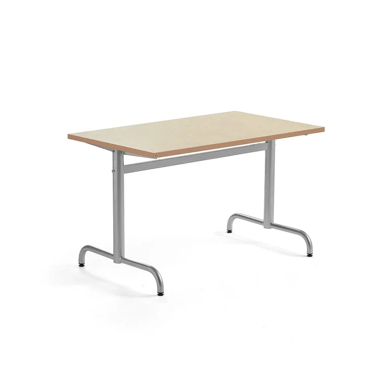 Table PLURAL, 1200x700x720 mm, linoleum top, beige, silver