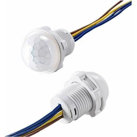 Ahlsen - Infraröd LED-rörelsedetektor 100-240V - Enkel plug and play-installation - Induktionsvinkel 110° - Räckvidd 4-6m - Pir100v-240v