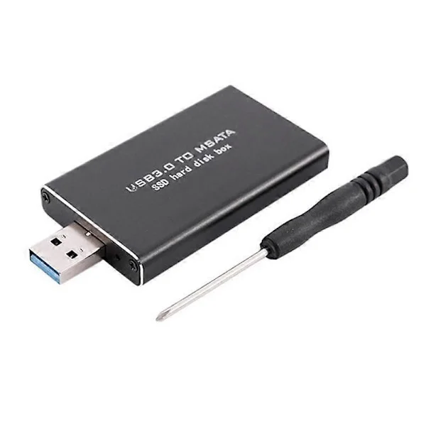 MSATA till USB USB 3.0 till MSATA SSD-kapsling USB3.0 till MSATA-fodral Hårddiskadapter M2 SSD Extern