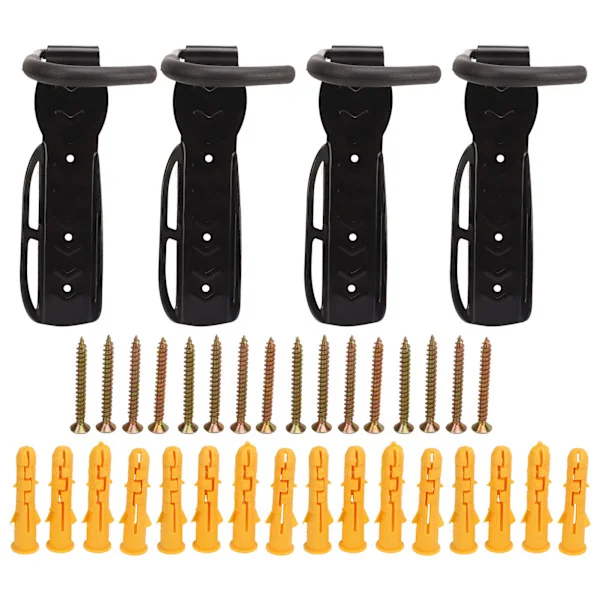 [RM]4pcs Wall Mounted Vertical Bike Hook Holds up to 66lbs Steel Wall Mounted Vertical Bike Rack for Indoor Garage Shed