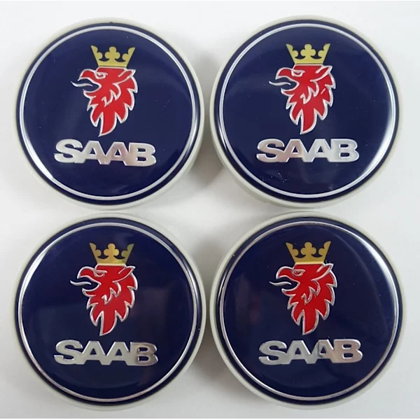 Saab02 - 63MM 4-pack Centrumkåpor Saab